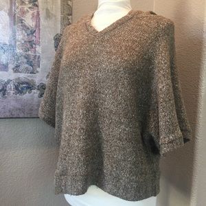 PIKO1988 Brown Speckled Short Batwing Hoodie Sz L